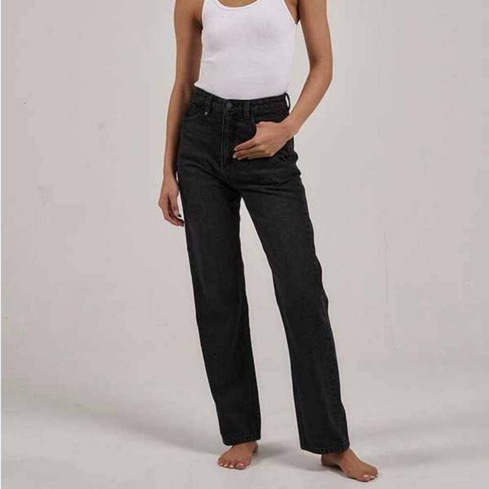 NWT Thrills Pulp Jeans Sz 10 in Black High Rise Straight Leg Z565